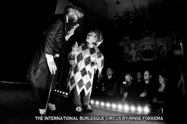 Mr Weird Beard and stagekitten Terrebel at the International Burlesque Circus - the Once Upon A Time edition