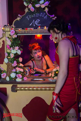 charity lottery at the International Burlesque Circus - the Once Upon A Time edition
