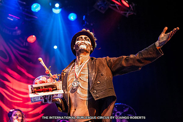 inner of the Best Dressed Contest at the Los Muertos Halloween edition of the International Burlesque Circus