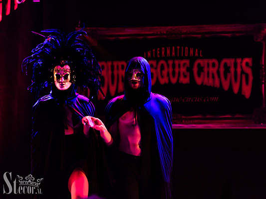 the Masquerade edition of the International Burlesque Circus at de Helling in Utrecht