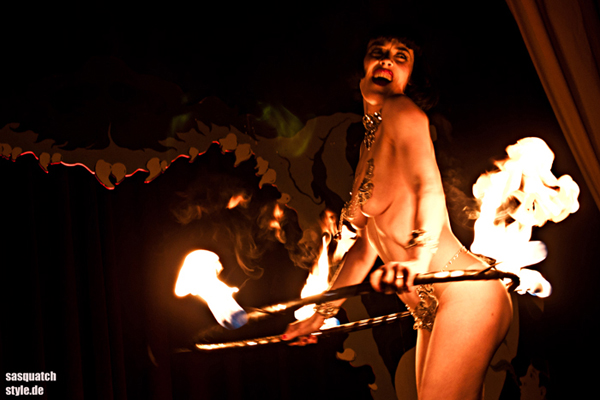 The International Burlesque Circus - the sold out 3rd edition: Heaven & Hell - Mama Ulita firehoop