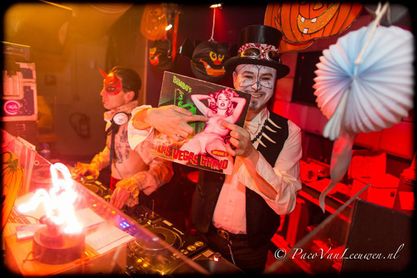 DJs at the Halloween edition of the International Burlesque Circus