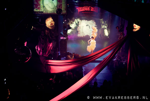 classy burlesqueshow at the Halloween edition of the International Burlesque Circus