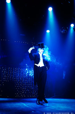 Mr Pustra as MArlene Dietrich at The International Burlesque Circus - The Glamour edition