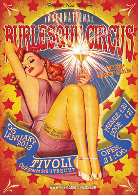 The New Year Glamour edition of the International Burlesque Circus 5 January 2013
