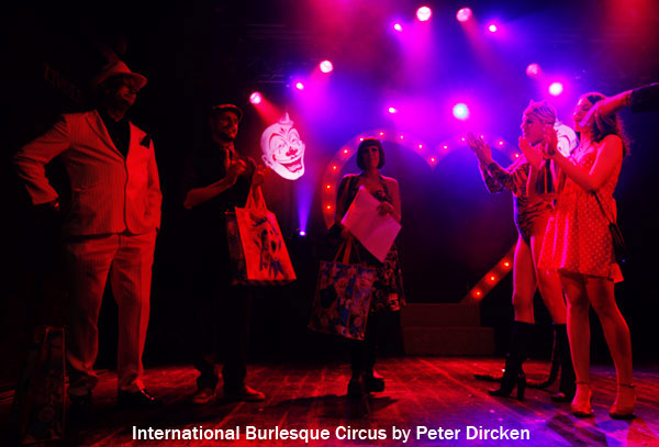 the winners of the charity lottery atthe International Burlesque Circus