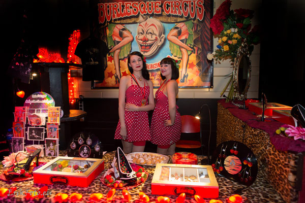 teh International Burlesque Circus Souvenir merchandise stand