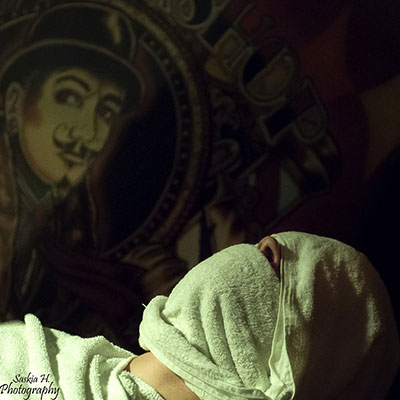 barbershop De Snorrensalon  at the Santa & his girls edition of the International Burlsque Circus