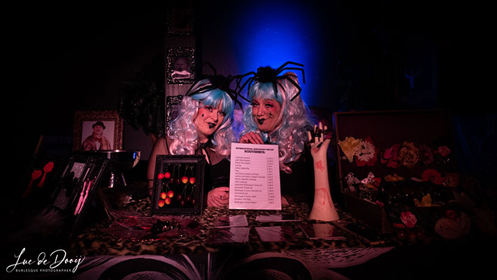 Merchandise at the Beastilicious Halloween edition of the International Burlesque Circus in Utrecht produced by Boudoir Noir
