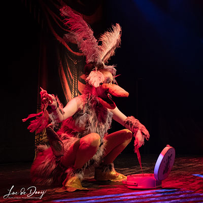 Fifi LaRoux at the Beastilicious Halloween edition of the International Burlesque Circus in Utrecht produced by Boudoir Noir