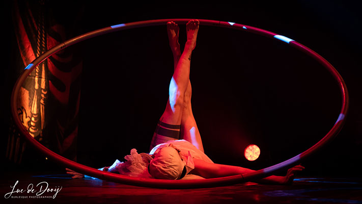 Lisa Chudalla at the Beastilicious Halloween edition of the International Burlesque Circus in Utrecht produced by Boudoir Noir