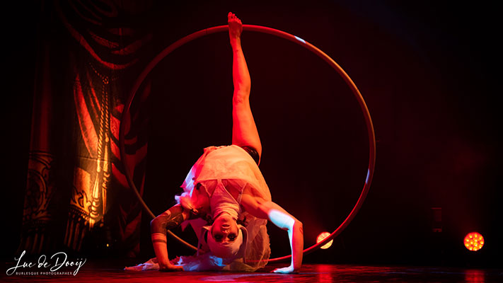Lisa Chudalla at the Beastilicious Halloween edition of the International Burlesque Circus in Utrecht produced by Boudoir Noir